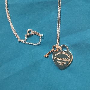 Tiffany & Co Heart Tag with Key Necklace